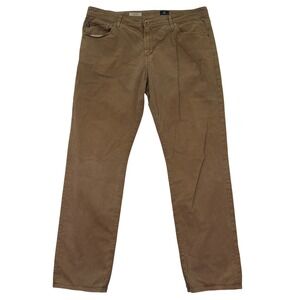 AG Adriano Goldschmied Mens 38x32 Graduate Tailored Leg Brown Pants Chino Jeans